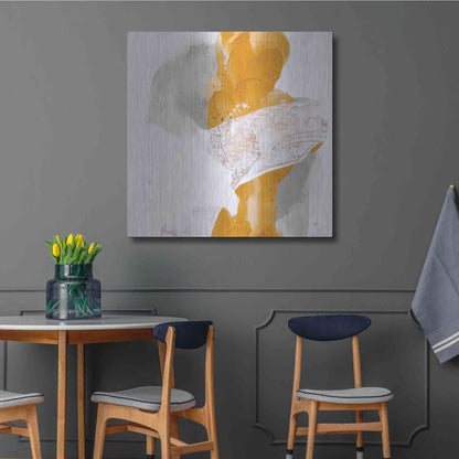 Luxe Metal Art 'Amber Wash III' by Chris Paschke, Metal Wall Art,36x36