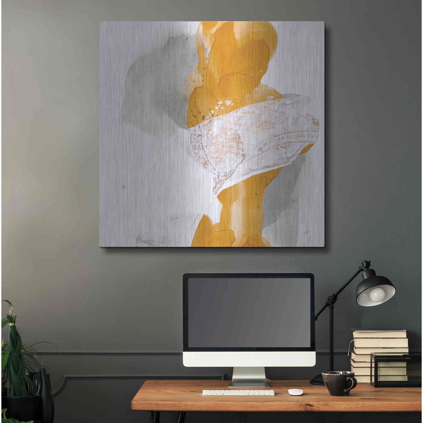 Luxe Metal Art 'Amber Wash III' by Chris Paschke, Metal Wall Art,36x36