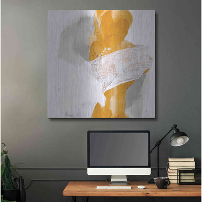 Luxe Metal Art 'Amber Wash III' by Chris Paschke, Metal Wall Art,36x36