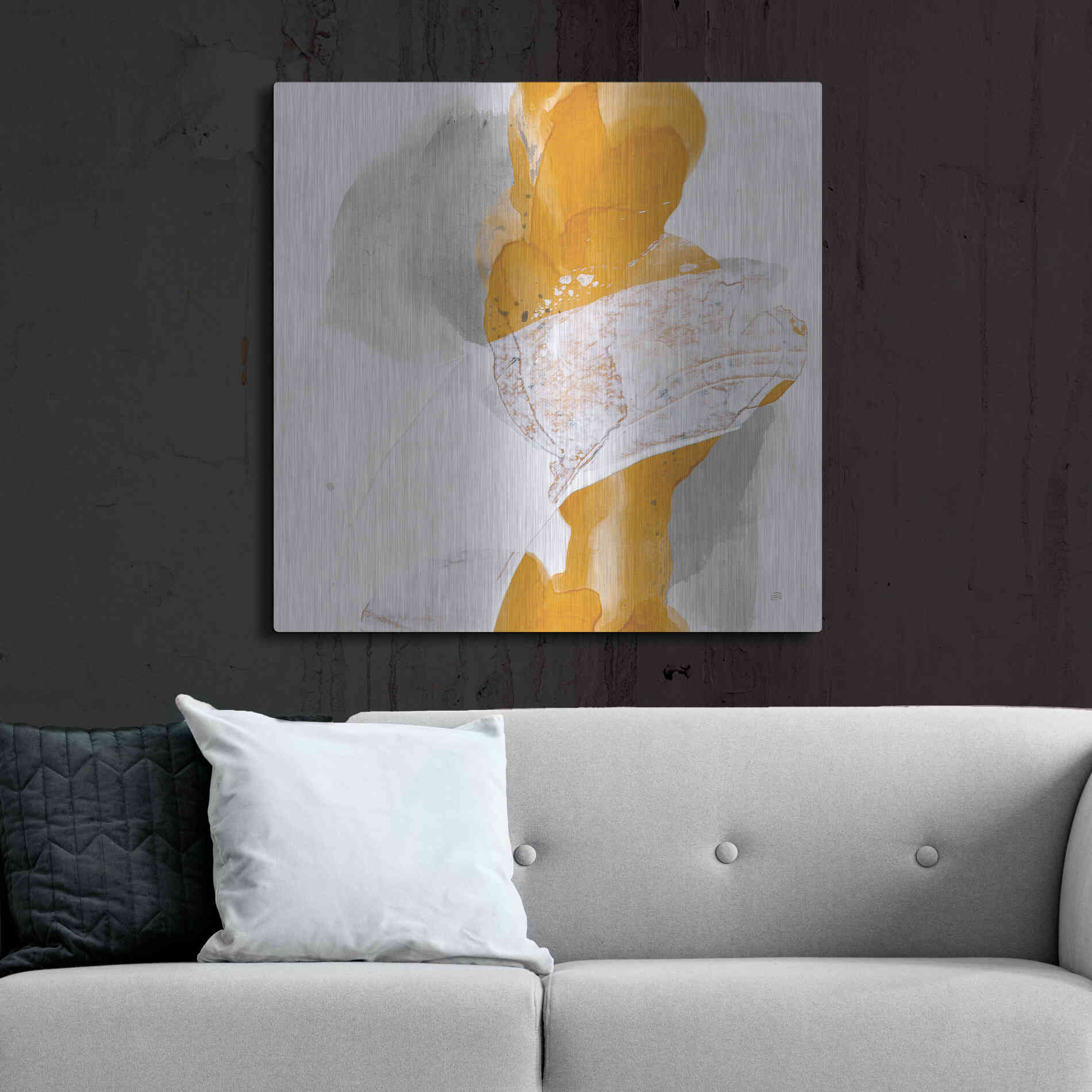 Luxe Metal Art 'Amber Wash III' by Chris Paschke, Metal Wall Art,36x36