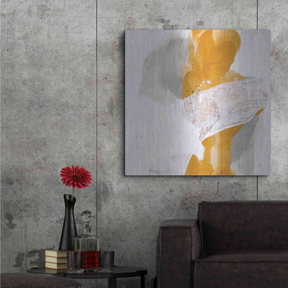 Luxe Metal Art 'Amber Wash III' by Chris Paschke, Metal Wall Art,36x36