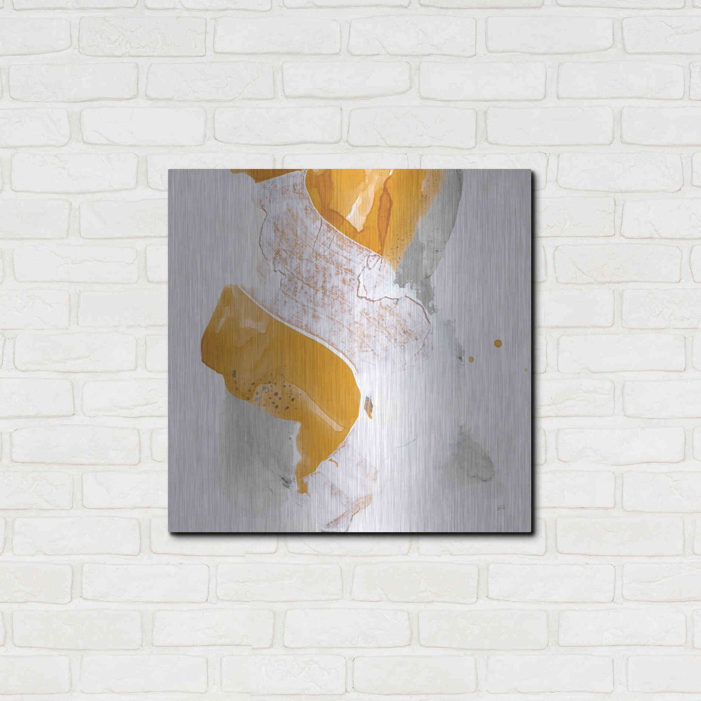 Luxe Metal Art 'Amber Wash IV' by Chris Paschke, Metal Wall Art,24x24