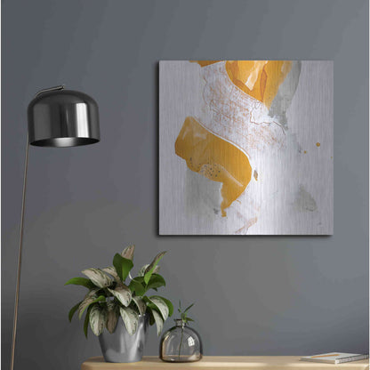 Luxe Metal Art 'Amber Wash IV' by Chris Paschke, Metal Wall Art,24x24