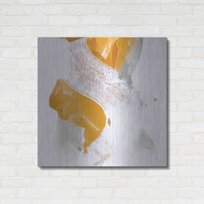 Luxe Metal Art 'Amber Wash IV' by Chris Paschke, Metal Wall Art,36x36