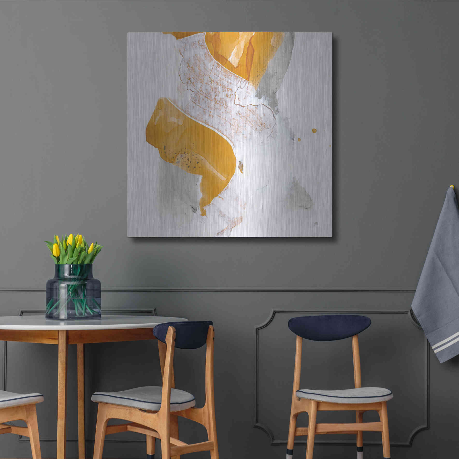 Luxe Metal Art 'Amber Wash IV' by Chris Paschke, Metal Wall Art,36x36