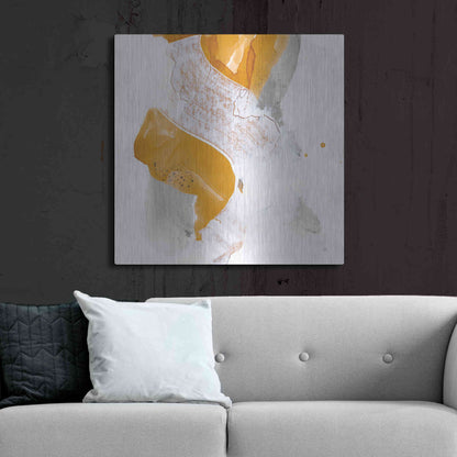 Luxe Metal Art 'Amber Wash IV' by Chris Paschke, Metal Wall Art,36x36