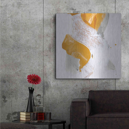 Luxe Metal Art 'Amber Wash IV' by Chris Paschke, Metal Wall Art,36x36