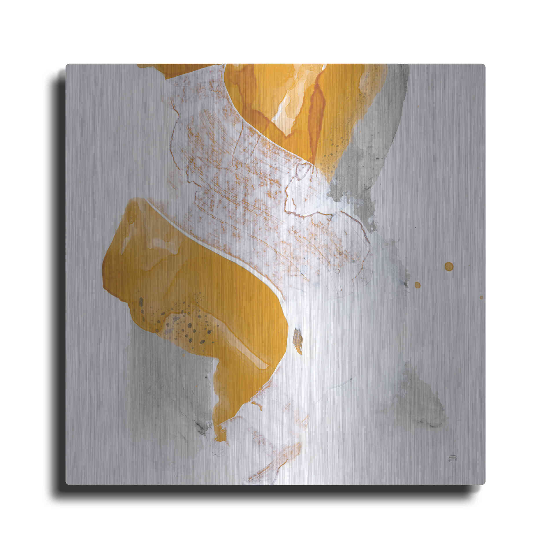 Luxe Metal Art 'Amber Wash IV' by Chris Paschke, Metal Wall Art
