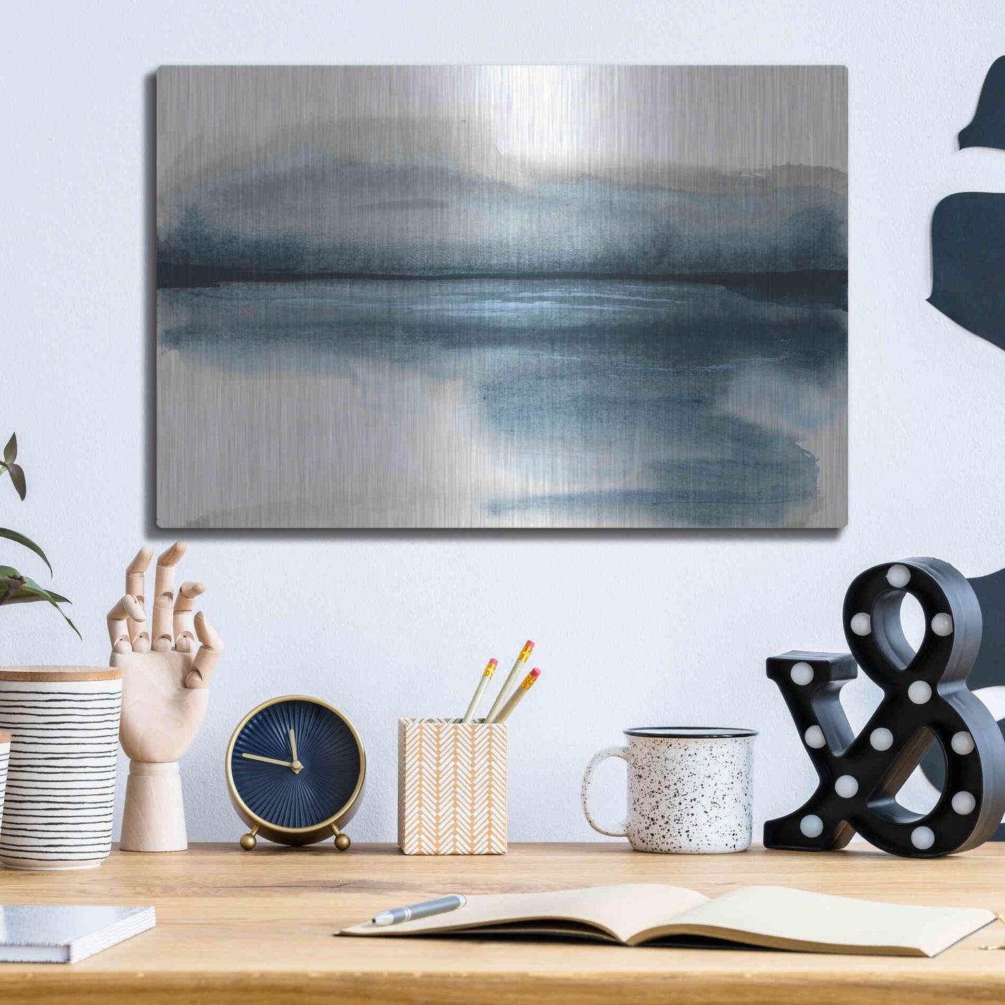 Luxe Metal Art 'End of Day I' by Chris Paschke, Metal Wall Art,16x12