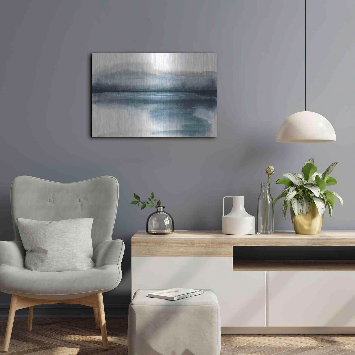 Luxe Metal Art 'End of Day I' by Chris Paschke, Metal Wall Art,24x16