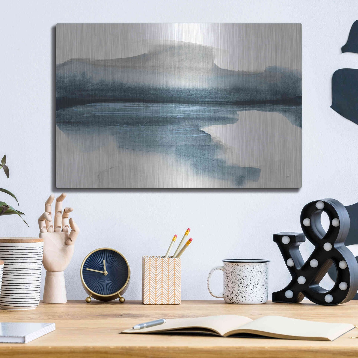 Luxe Metal Art 'End of Day II' by Chris Paschke, Metal Wall Art,16x12