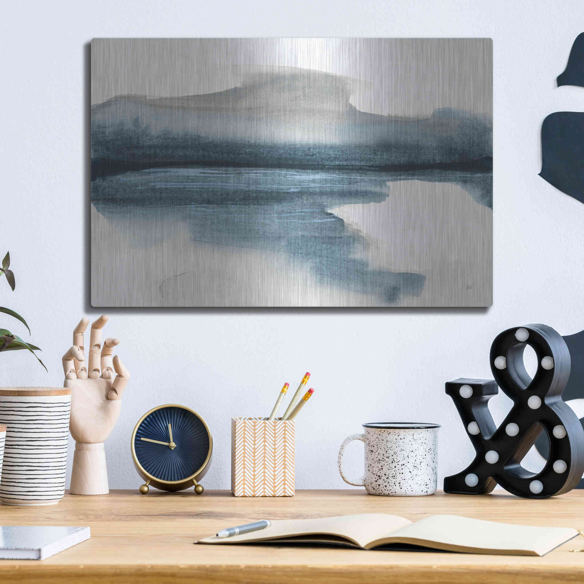 Luxe Metal Art 'End of Day II' by Chris Paschke, Metal Wall Art,16x12