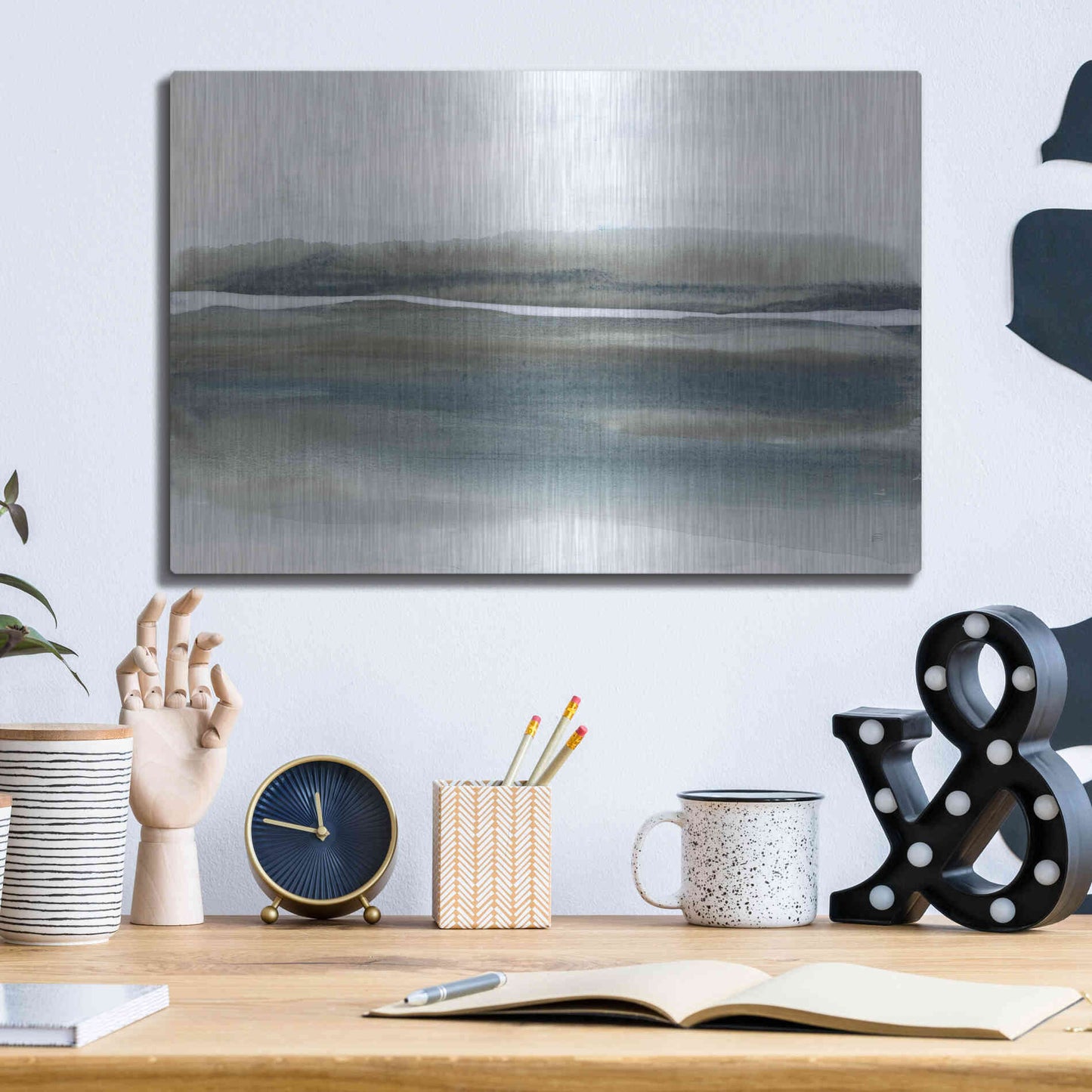 Luxe Metal Art 'End of Day VI' by Chris Paschke, Metal Wall Art,16x12