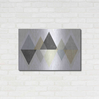 Luxe Metal Art 'Mod Triangles II Archroma' by Michael Mullan, Metal Wall Art,36x24