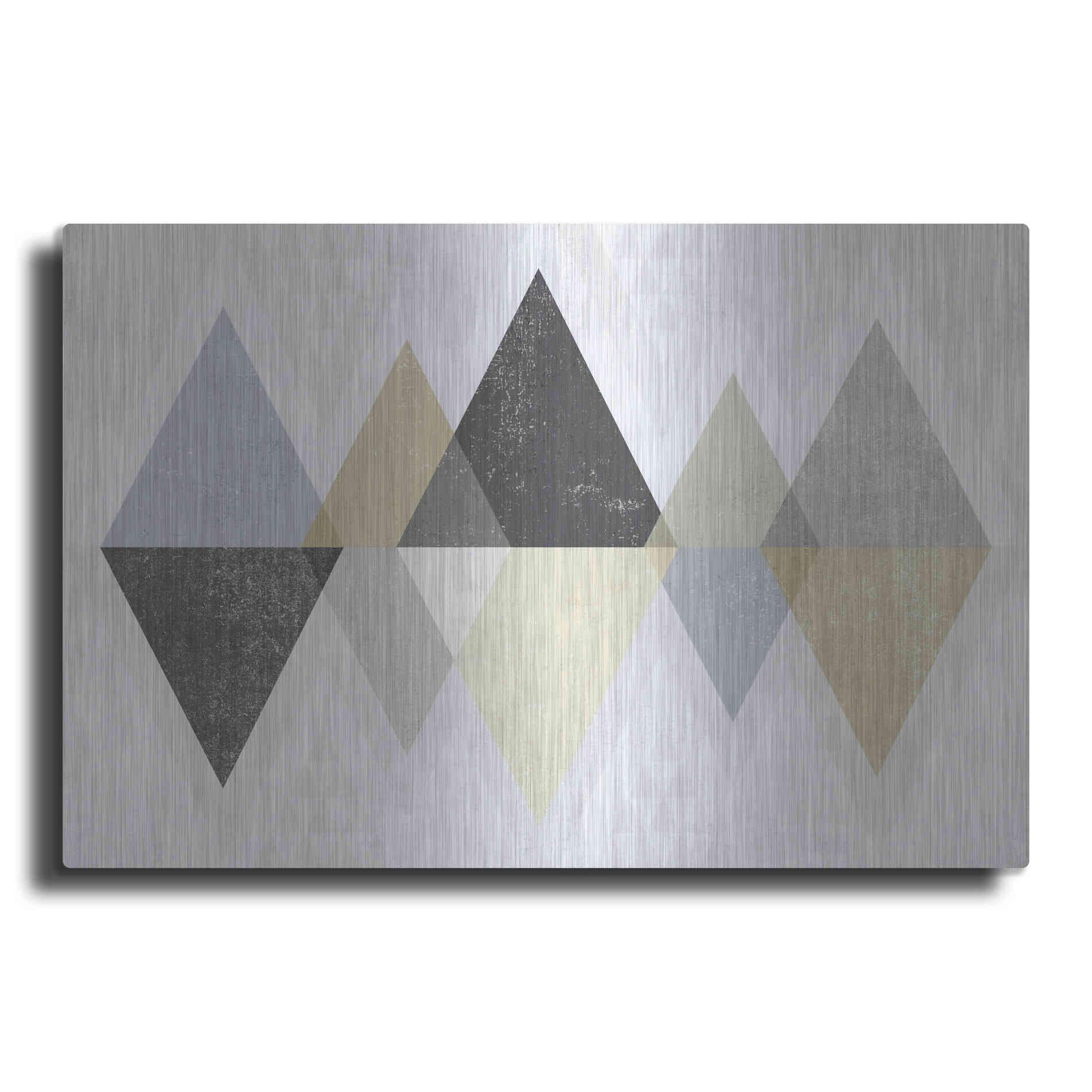 Luxe Metal Art 'Mod Triangles II Archroma' by Michael Mullan, Metal Wall Art