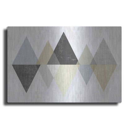 Luxe Metal Art 'Mod Triangles II Archroma' by Michael Mullan, Metal Wall Art