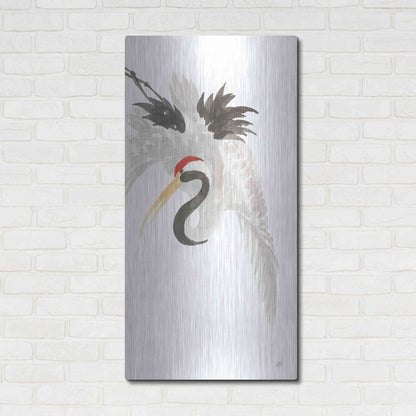 Luxe Metal Art 'Scroll Crane III' by Chris Paschke, Metal Wall Art,24x48