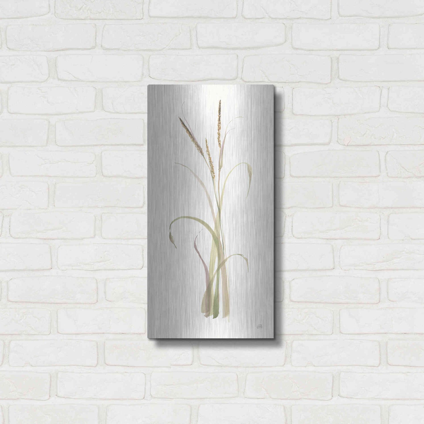 Luxe Metal Art 'Lyme Grass' by Chris Paschke, Metal Wall Art,12x24