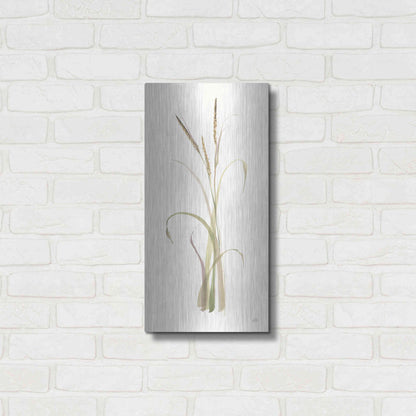 Luxe Metal Art 'Lyme Grass' by Chris Paschke, Metal Wall Art,12x24