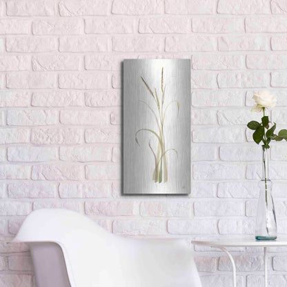 Luxe Metal Art 'Lyme Grass' by Chris Paschke, Metal Wall Art,12x24