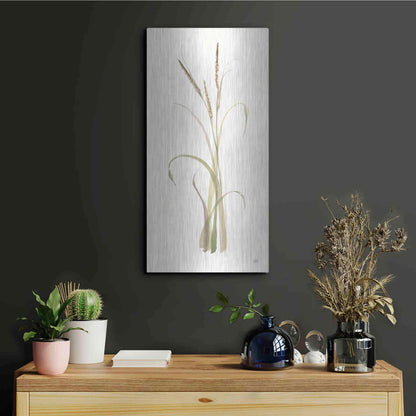 Luxe Metal Art 'Lyme Grass' by Chris Paschke, Metal Wall Art,12x24