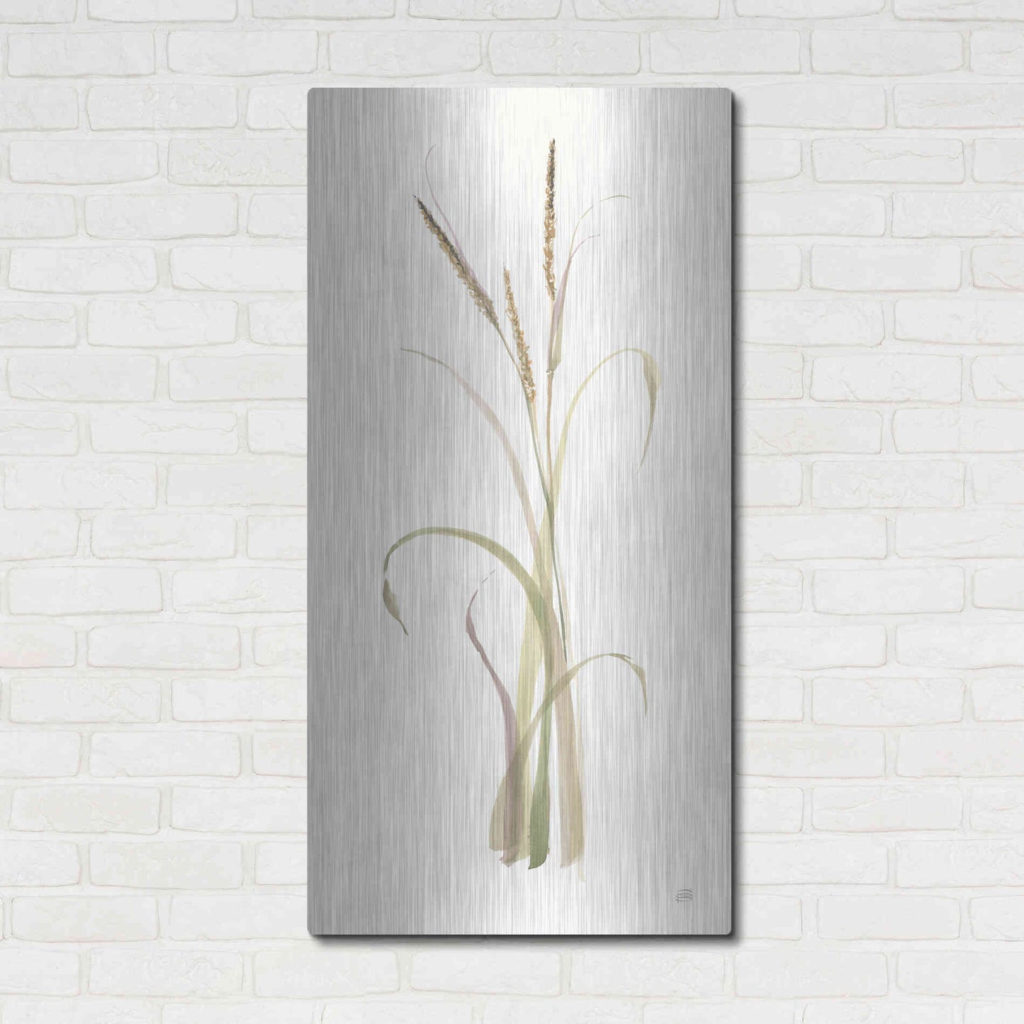 Luxe Metal Art 'Lyme Grass' by Chris Paschke, Metal Wall Art,24x48