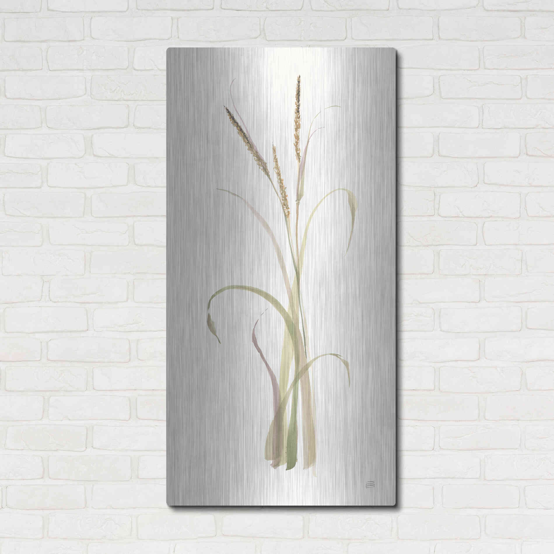 Luxe Metal Art 'Lyme Grass' by Chris Paschke, Metal Wall Art,24x48