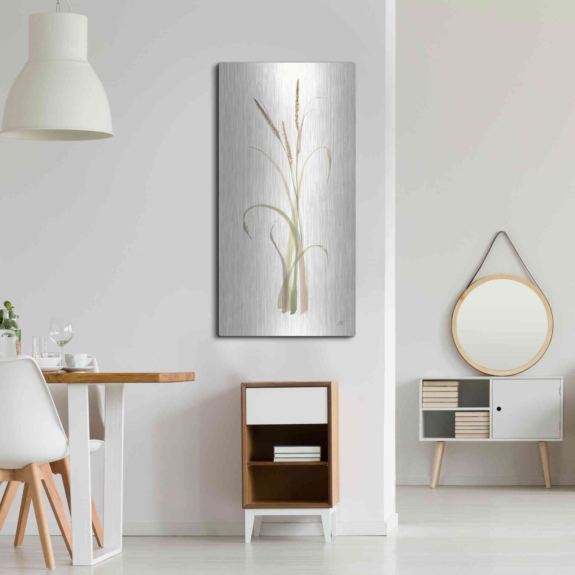 Luxe Metal Art 'Lyme Grass' by Chris Paschke, Metal Wall Art,24x48