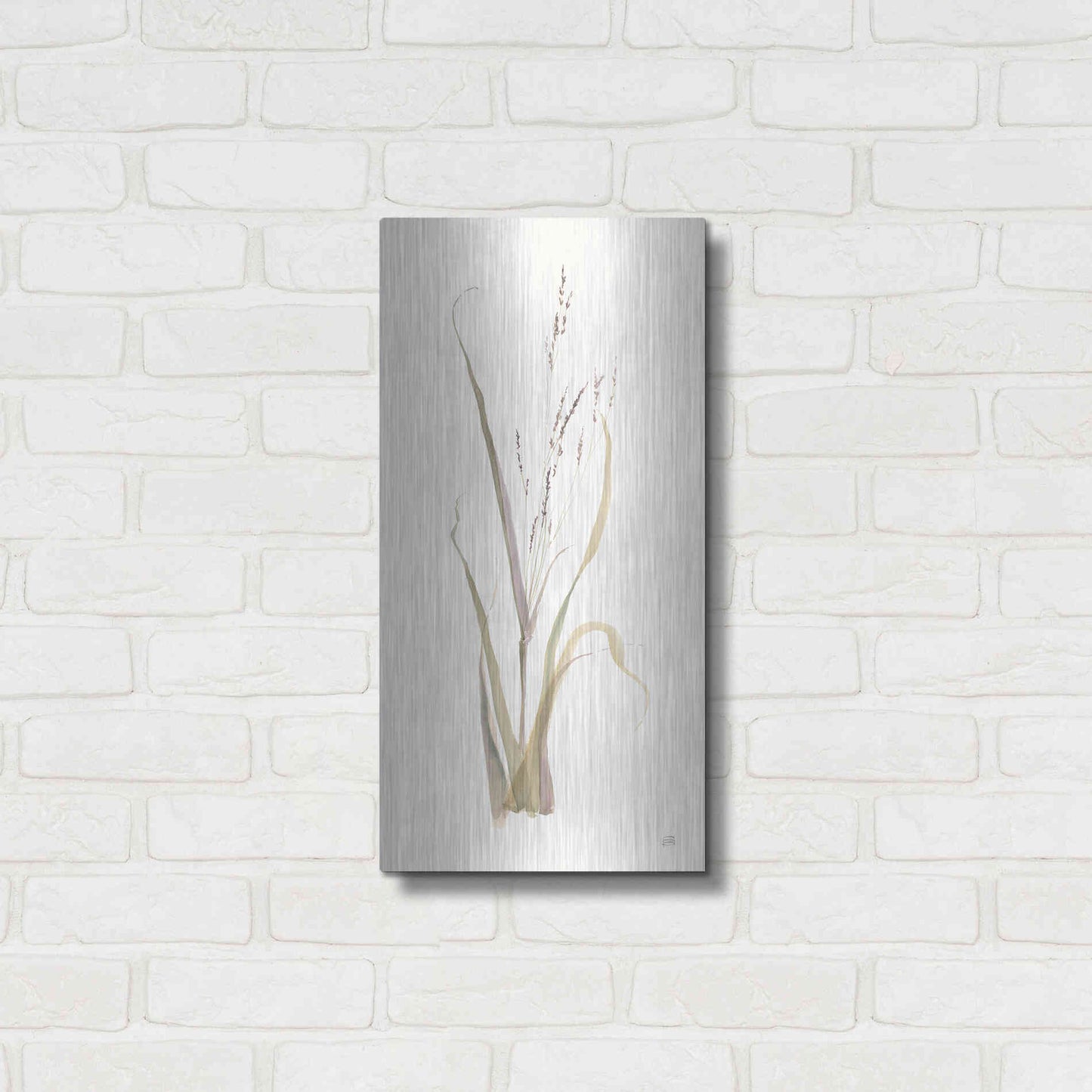 Luxe Metal Art 'Moor Grass' by Chris Paschke, Metal Wall Art,12x24