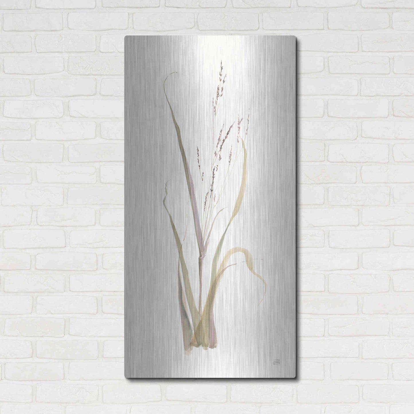Luxe Metal Art 'Moor Grass' by Chris Paschke, Metal Wall Art,24x48