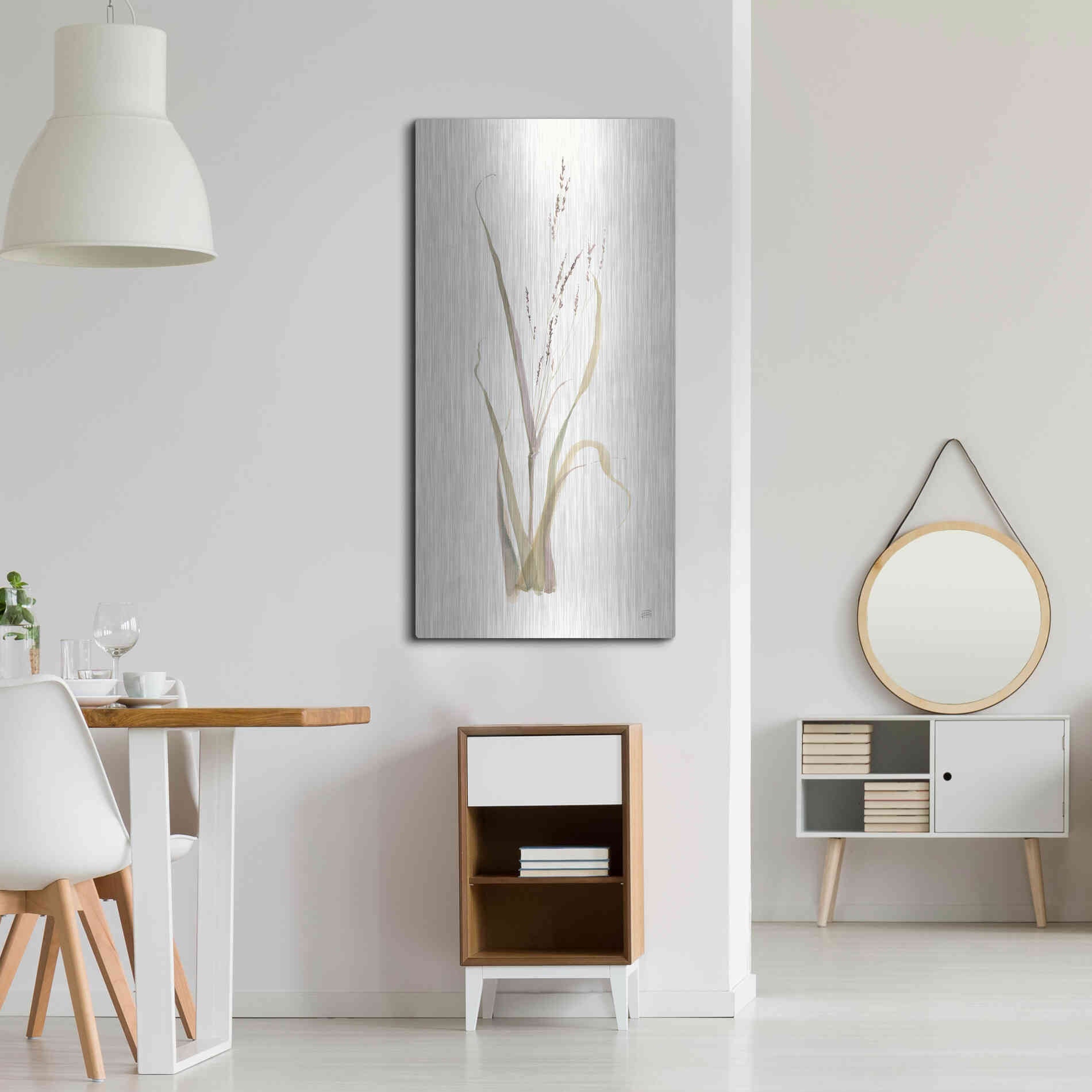 Luxe Metal Art 'Moor Grass' by Chris Paschke, Metal Wall Art,24x48