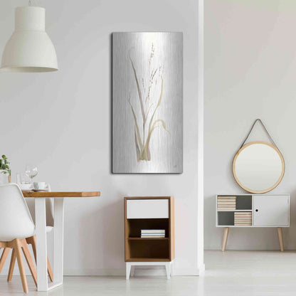 Luxe Metal Art 'Moor Grass' by Chris Paschke, Metal Wall Art,24x48