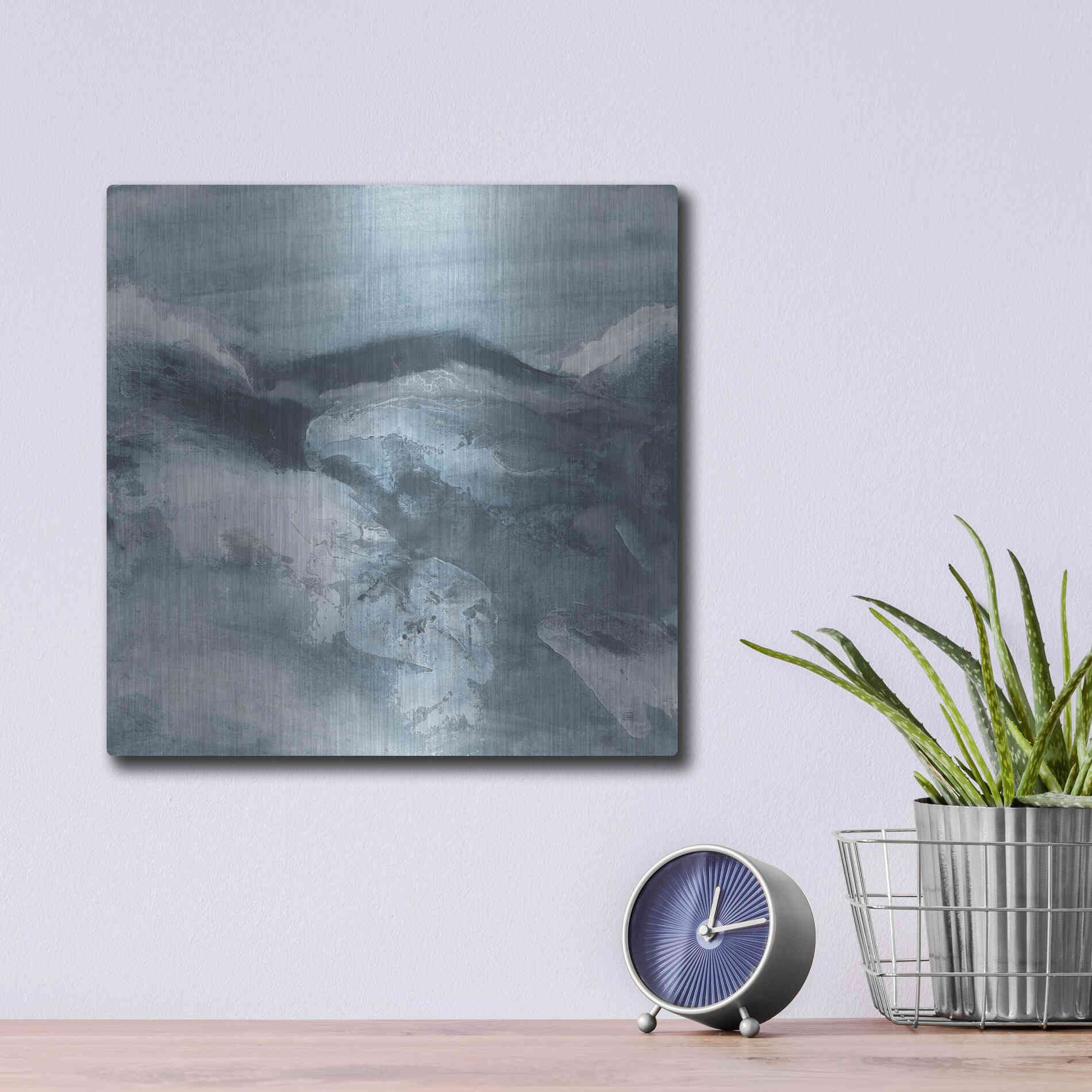 Luxe Metal Art 'Granite I' by Chris Paschke, Metal Wall Art,12x12