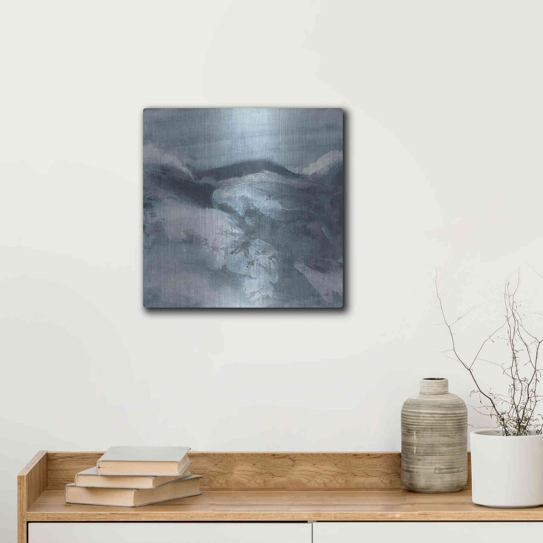 Luxe Metal Art 'Granite I' by Chris Paschke, Metal Wall Art,12x12