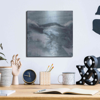 Luxe Metal Art 'Granite I' by Chris Paschke, Metal Wall Art,12x12