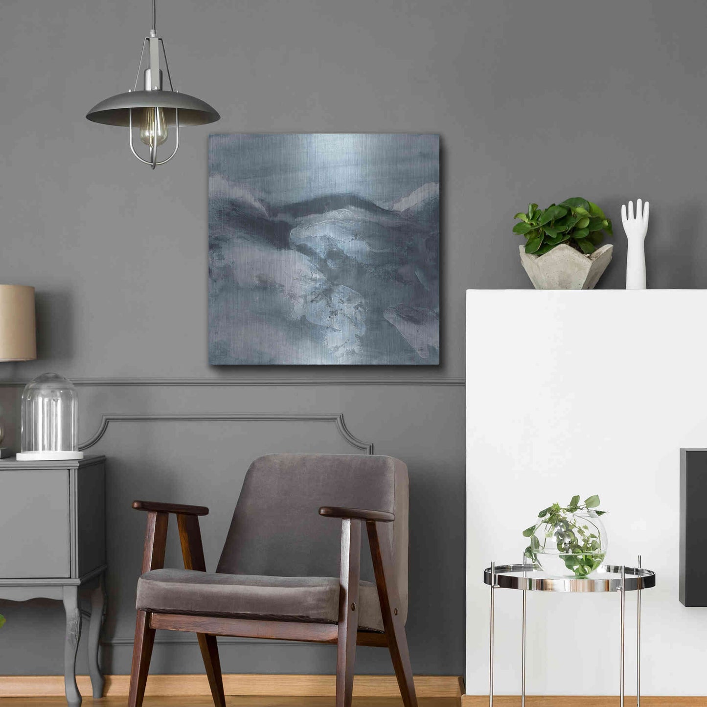 Luxe Metal Art 'Granite I' by Chris Paschke, Metal Wall Art,24x24