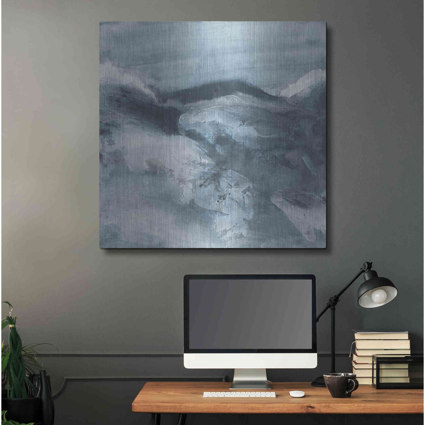 Luxe Metal Art 'Granite I' by Chris Paschke, Metal Wall Art,36x36