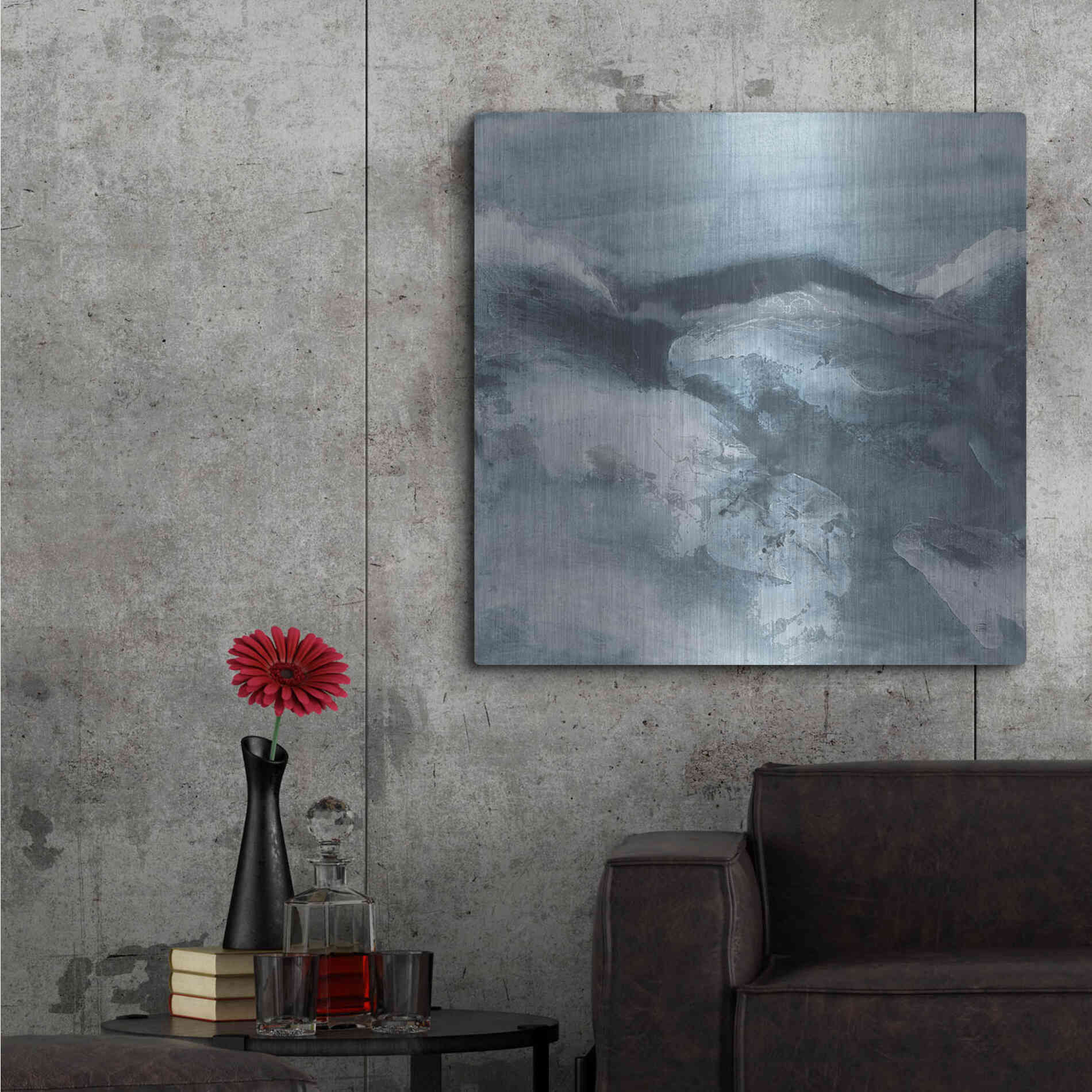 Luxe Metal Art 'Granite I' by Chris Paschke, Metal Wall Art,36x36