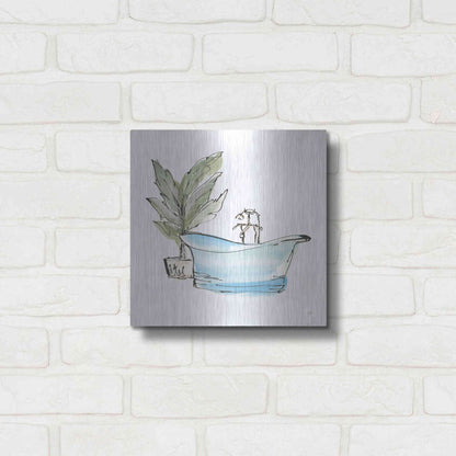 Luxe Metal Art 'Tub II' by Chris Paschke, Metal Wall Art,12x12