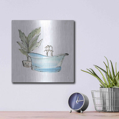 Luxe Metal Art 'Tub II' by Chris Paschke, Metal Wall Art,12x12