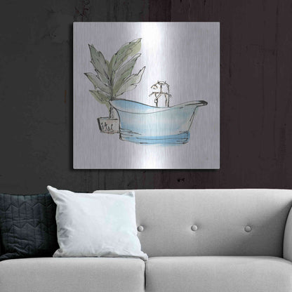 Luxe Metal Art 'Tub II' by Chris Paschke, Metal Wall Art,36x36