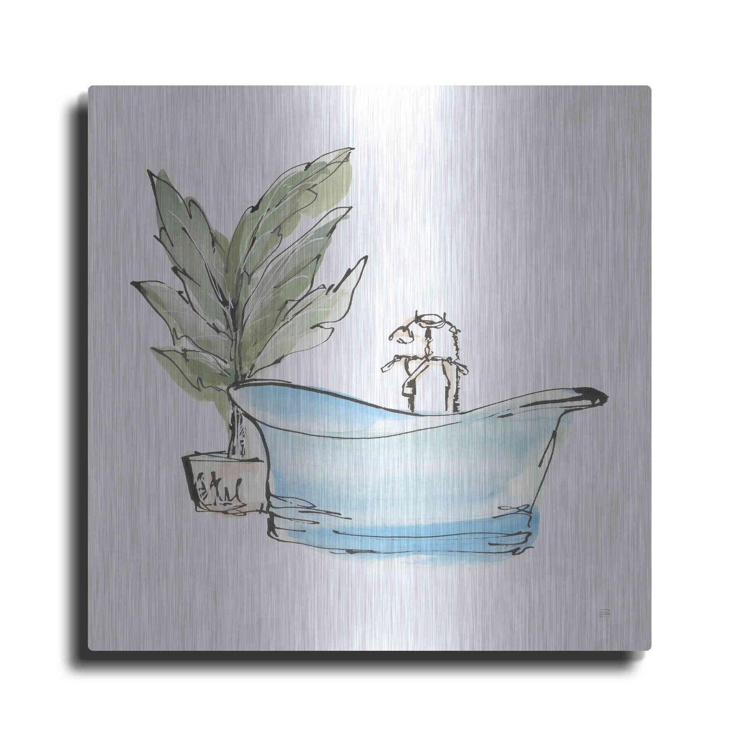 Luxe Metal Art 'Tub II' by Chris Paschke, Metal Wall Art