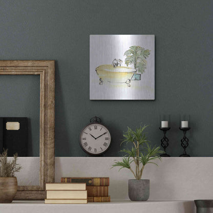 Luxe Metal Art 'Tub III' by Chris Paschke, Metal Wall Art,12x12