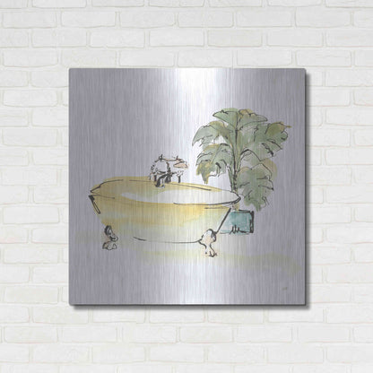 Luxe Metal Art 'Tub III' by Chris Paschke, Metal Wall Art,36x36