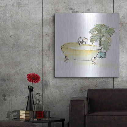 Luxe Metal Art 'Tub III' by Chris Paschke, Metal Wall Art,36x36