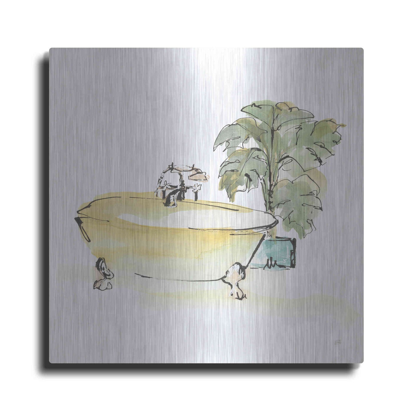 Luxe Metal Art 'Tub III' by Chris Paschke, Metal Wall Art