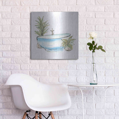 Luxe Metal Art 'Tub IV' by Chris Paschke, Metal Wall Art,24x24