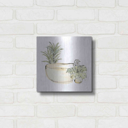 Luxe Metal Art 'Tub V' by Chris Paschke, Metal Wall Art,12x12