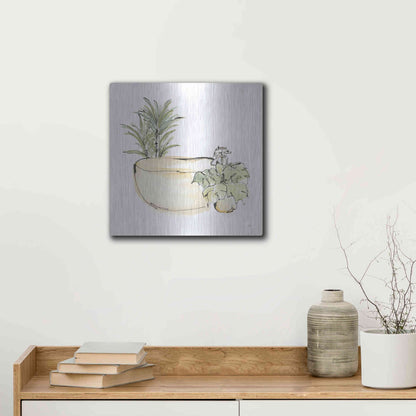 Luxe Metal Art 'Tub V' by Chris Paschke, Metal Wall Art,12x12