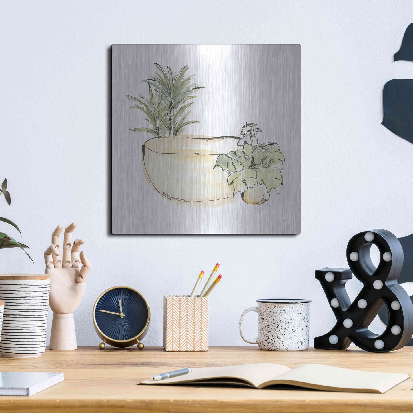 Luxe Metal Art 'Tub V' by Chris Paschke, Metal Wall Art,12x12